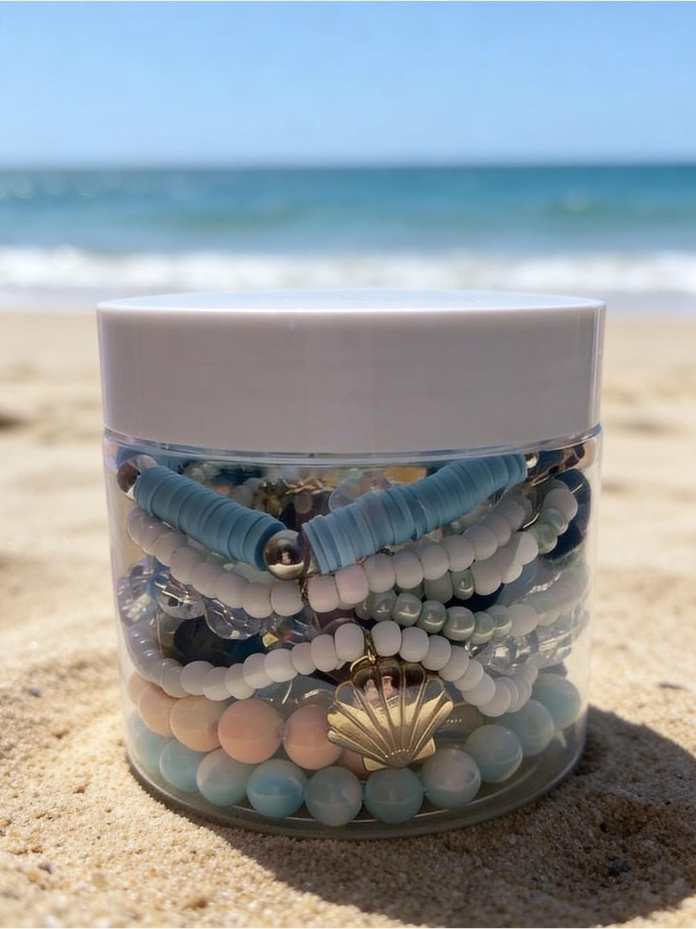 Beach theme mystery jewelry jar!